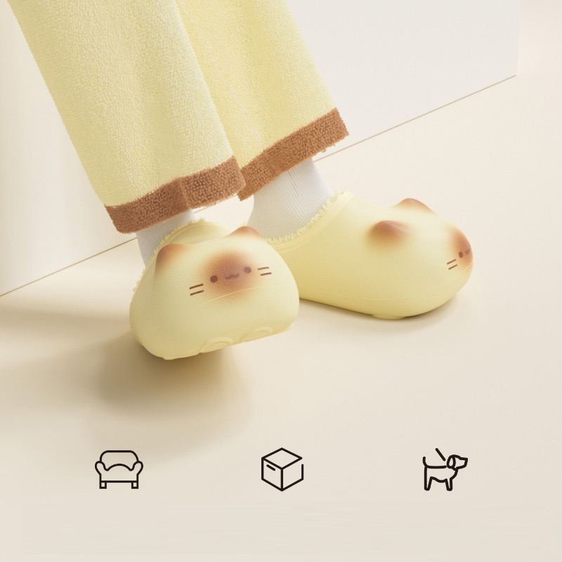 Outdoor Lighting Unique - 새로운 따뜻한 플러시 고양이 슬리퍼 실내외