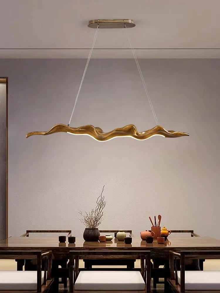 Outdoor Lighting Pendant - 빈티지 수지 잎 펜던트 조명 찻집