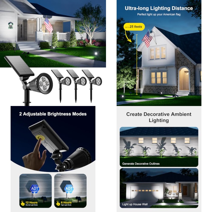 Outdoor Lighting And Landscape - 태양광 스포트라이트, 야외 방수, 나무, 조각상,