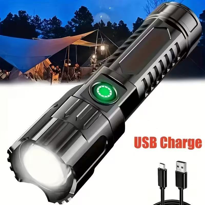 Outdoor Lighting Battery Operated - 새로운 고출력 LED 손전등 USB 충전식