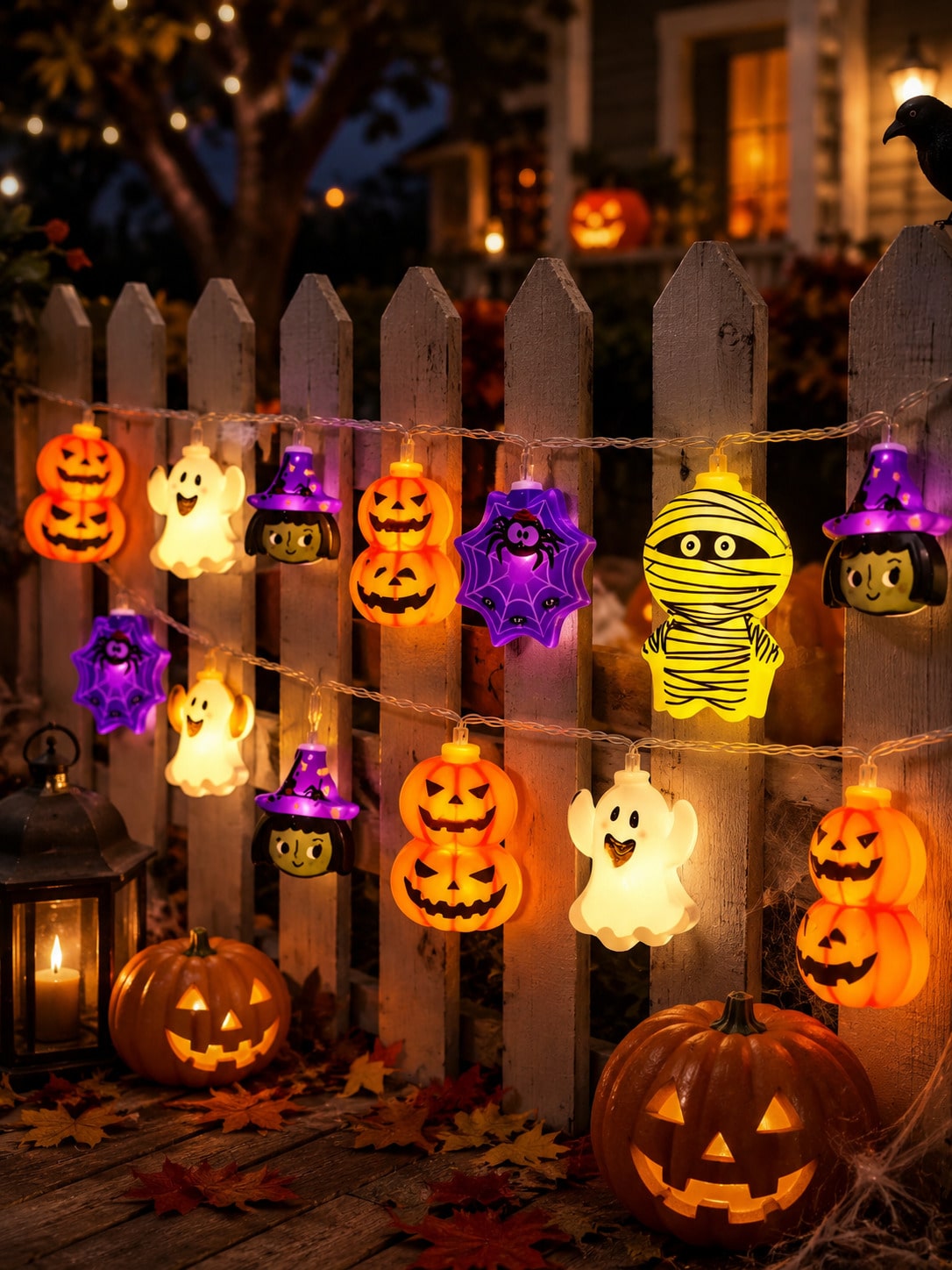 Outdoor Lighting Battery Operated - 1개 할로윈 장식용 스트링 라이트, 할로윈