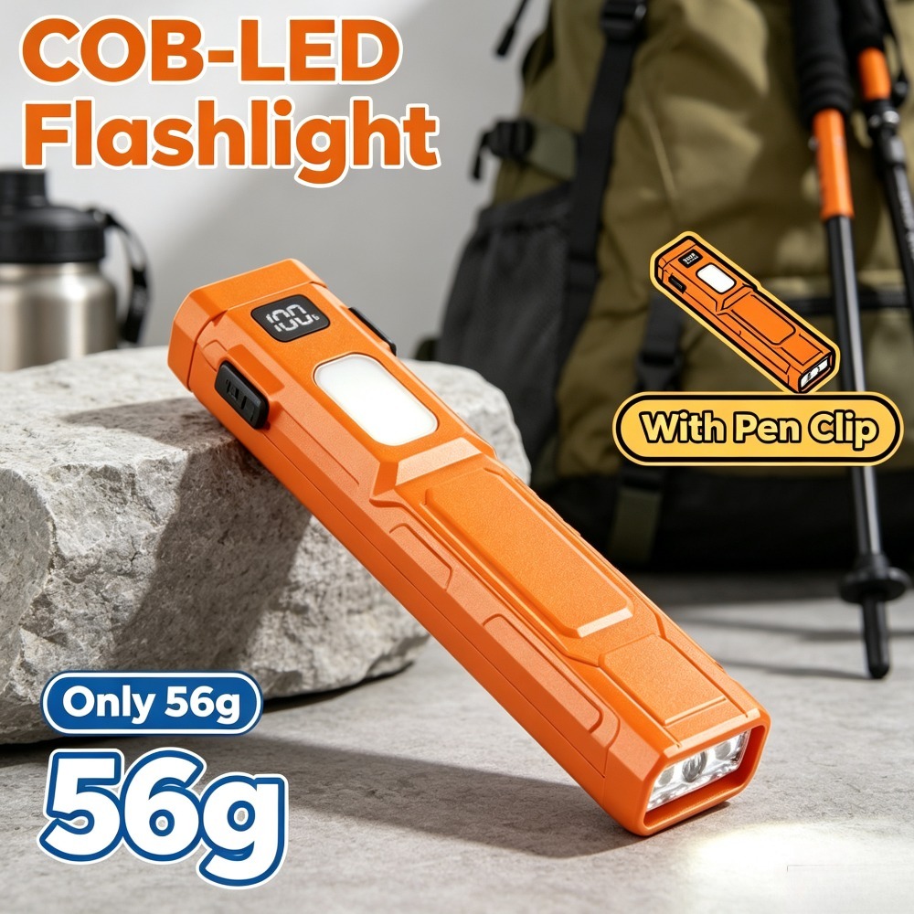 Outdoor Lighting Bollards - COB LED EDC 플래시라이트 펜 클립