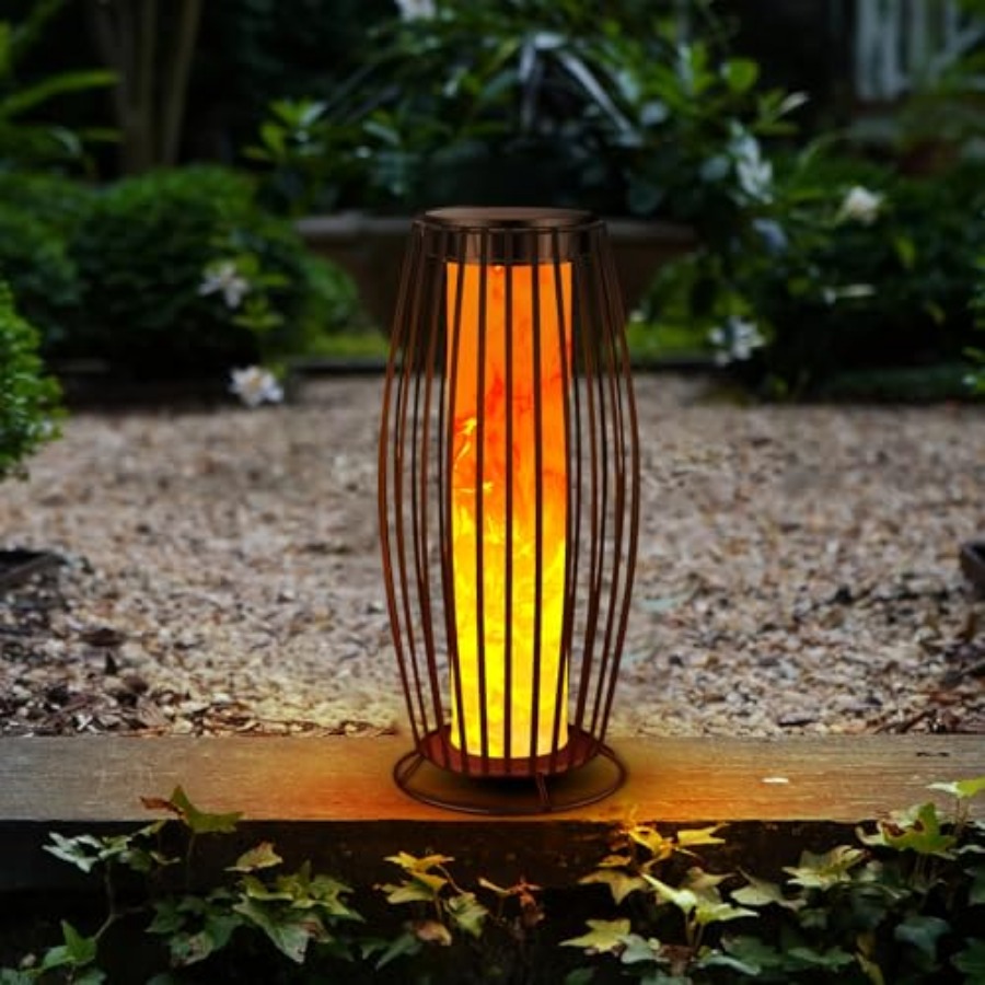 Outdoor Lighting Lamp - 태양광 야외 플로어 램프 깜박이는 불꽃