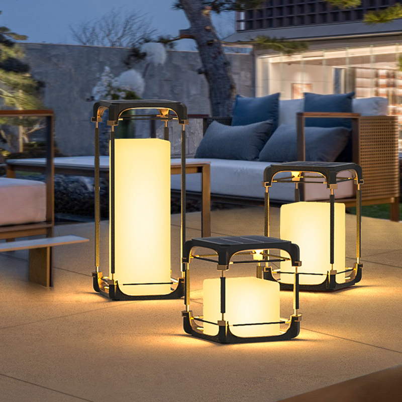Outdoor Lighting Lamp - 빛나는 플로어 램프 안뜰 태양광 LED