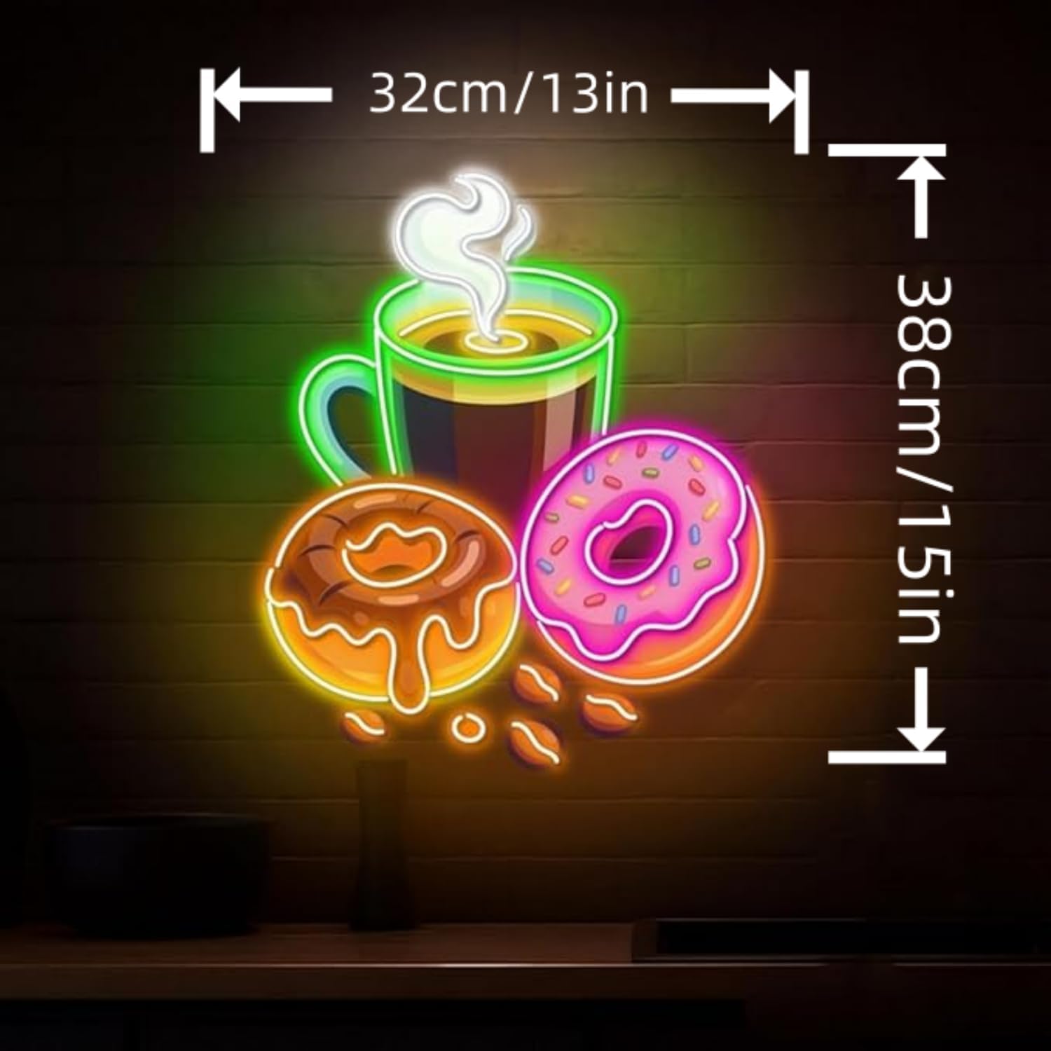 도넛 LED 네온사인 USB 전원 네온 조명 커피숍 베 - Outdoor Lighting For Store 리뷰 및 가격