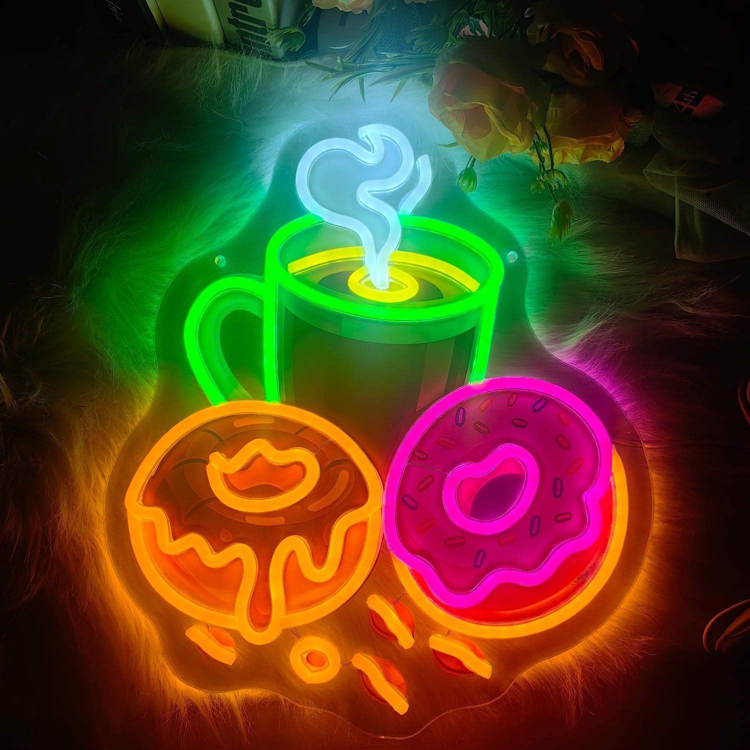 도넛 LED 네온사인 USB 전원 네온 조명 커피숍 베 - Outdoor Lighting For Store 리뷰 및 가격