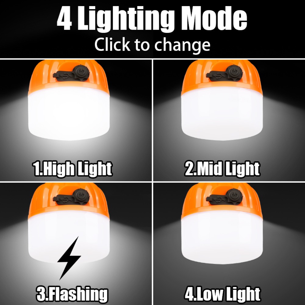 휴대용 미니 캠핑 램프 4가지 조명 모드, 후크 포함, - Outdoor Lighting Lamp 리뷰 및 가격