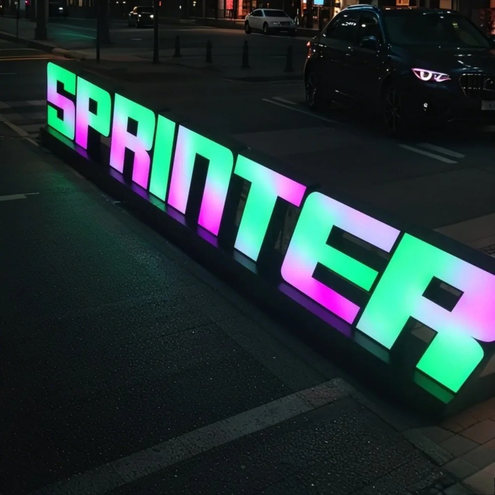 맞춤형 RGB 금속 LED 간판 벽 로고 야외 발광 문 - Outdoor Lighting For Store 리뷰 및 가격