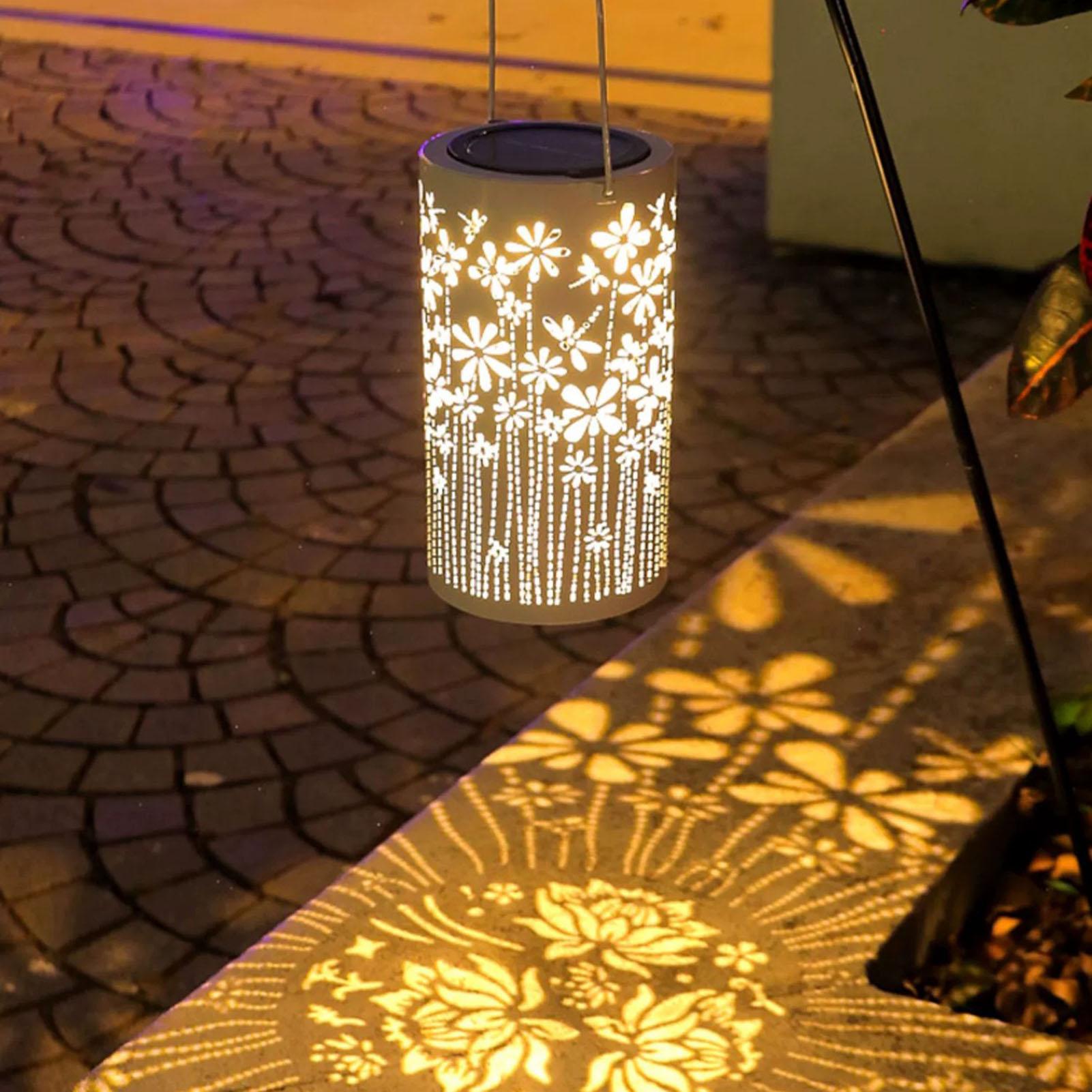 태양열 걸이형 랜턴 방수 꽃 램프 장식용 태양광 조명  - Outdoor Lighting And Landscape 리뷰 및 가격