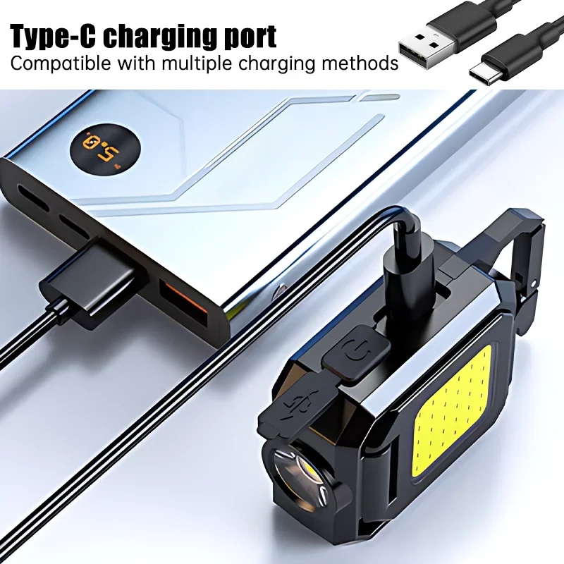 미니 손전등 키체인 라이트 COB 작업등 USB 충전식 - Outdoor Lighting Electric 리뷰 및 가격
