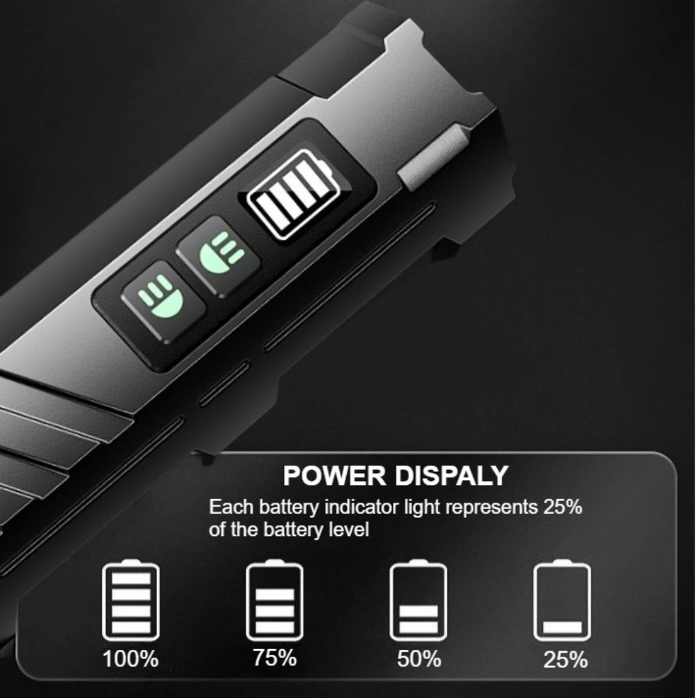 다기능 강력 LED 손전등 충전식 다채로운 네온 조명  - Outdoor Lighting Electric 리뷰 및 가격