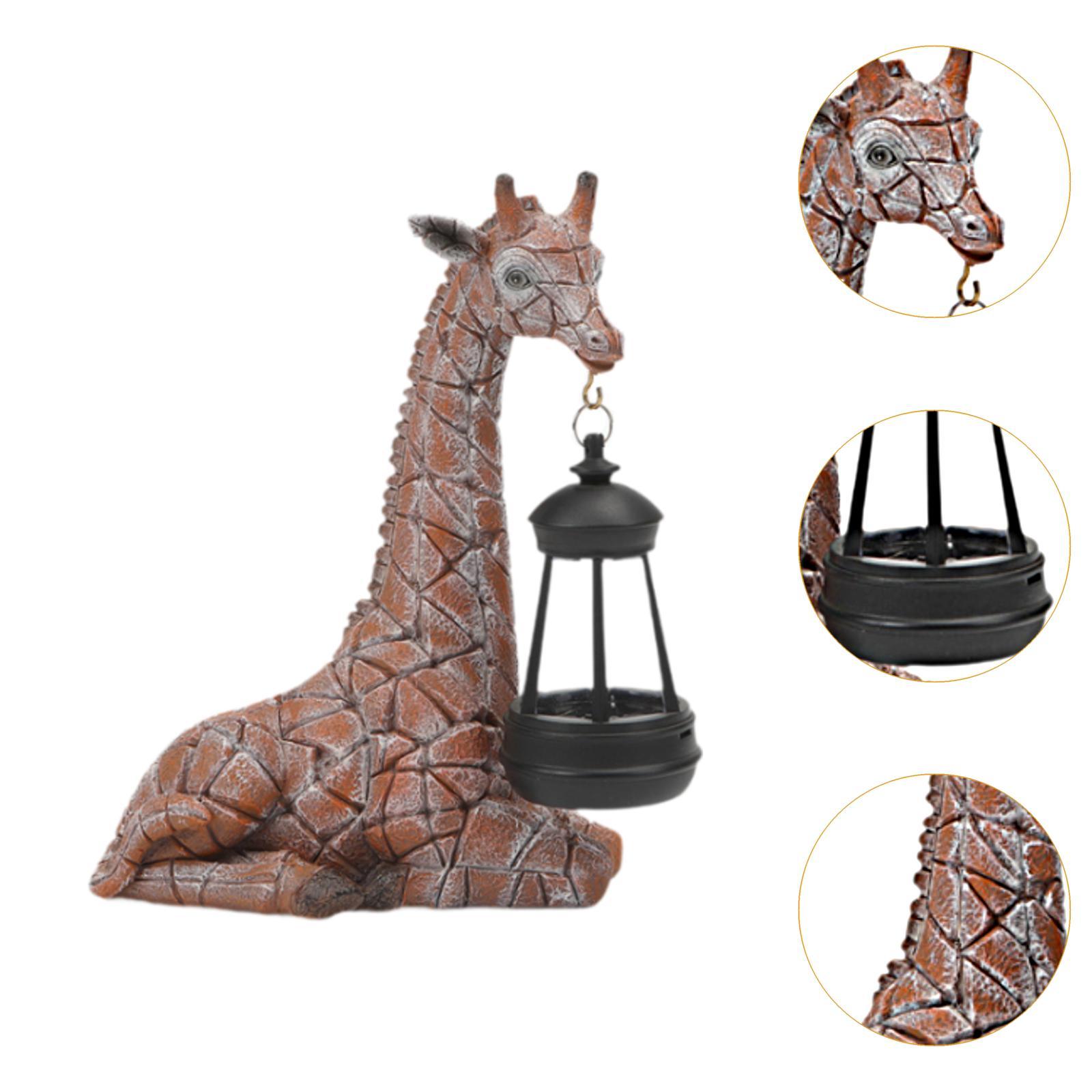 정원 기린 조각상과 태양광 랜턴 조명이 있는 마이크로  - Outdoor Lighting Collections 리뷰 및 가격