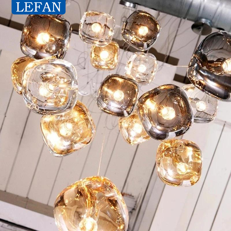 현대 크리스탈 LED 샹들리에 계단 거실 긴 크리스털  - Outdoor Lighting Pendant 리뷰 및 가격