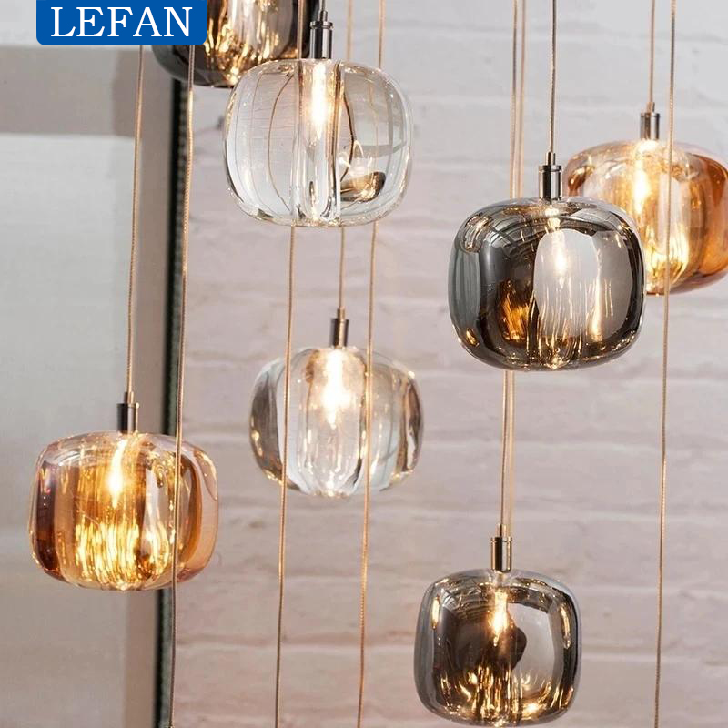 현대 크리스탈 LED 샹들리에 계단 거실 긴 크리스털  - Outdoor Lighting Pendant 리뷰 및 가격