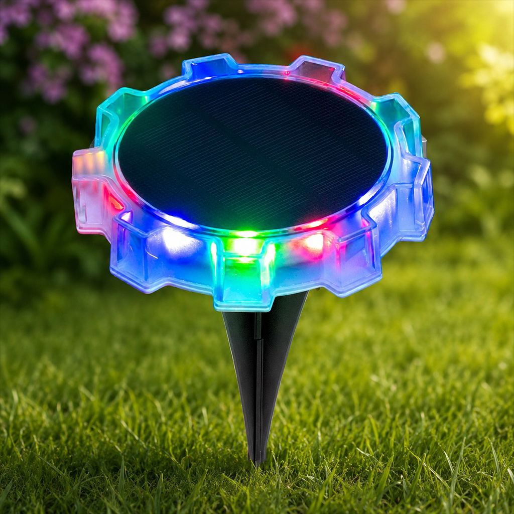 태양광 정원등, 9개의 RGB LED, 자동 켜짐/꺼짐 - Outdoor Lighting Ground Fixtures 리뷰 및 가격