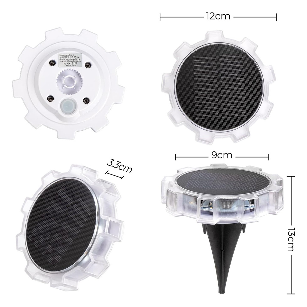 태양광 정원등, 9개의 RGB LED, 자동 켜짐/꺼짐 - Outdoor Lighting Ground Fixtures 리뷰 및 가격