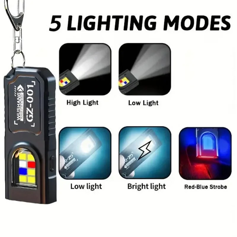휴대용 키링 LED COB 손전등, USB 충전식, 펜 - Outdoor Lighting Electric 리뷰 및 가격