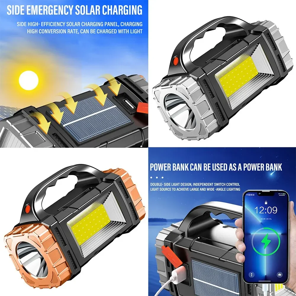 새로운 업그레이드 충전식 고출력 태양광 LED 손전등, - Outdoor Lighting Diy 리뷰 및 가격