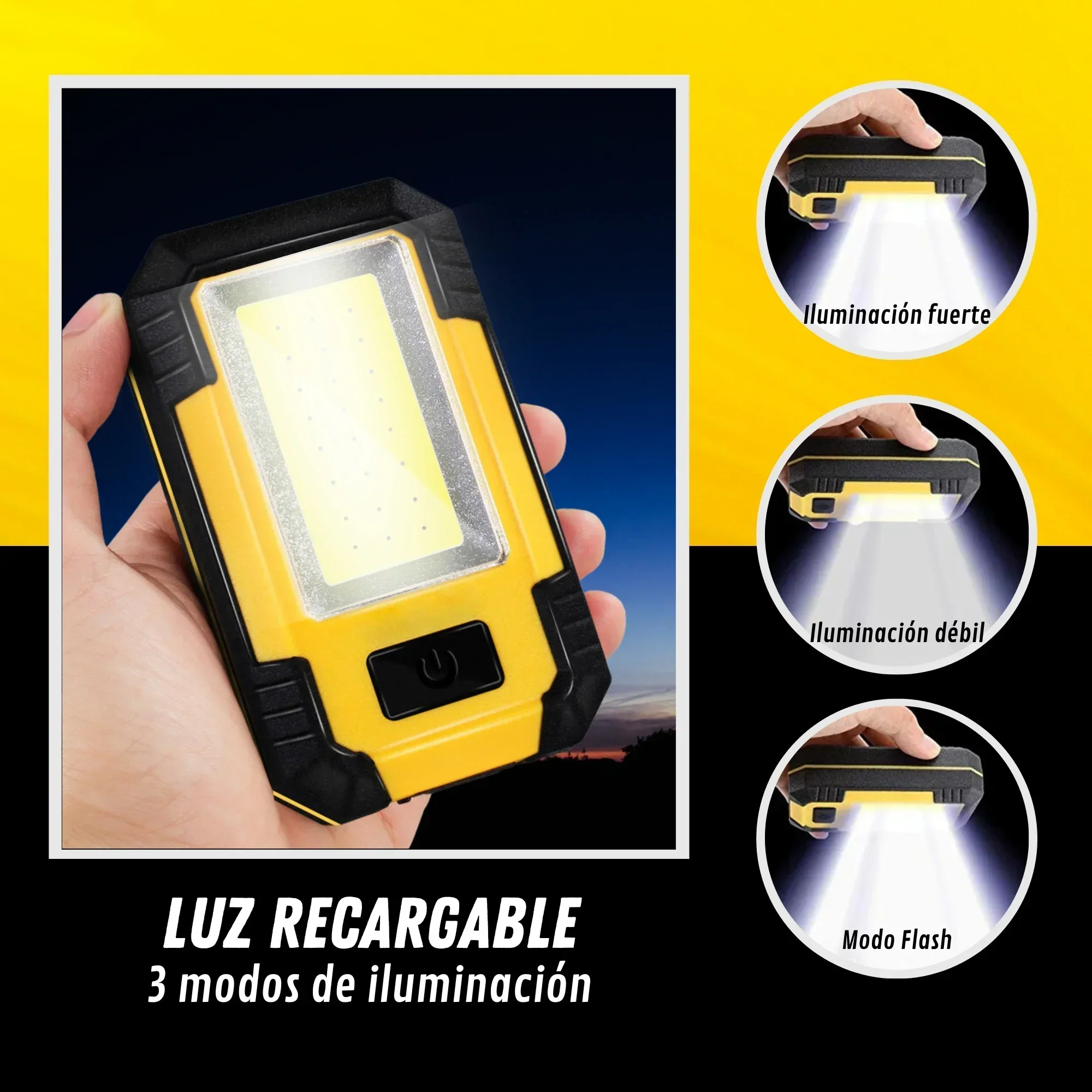 휴대용 4000mAh 충전식 작업등 초강력 COB 손전 - Outdoor Lighting Bollards 리뷰 및 가격