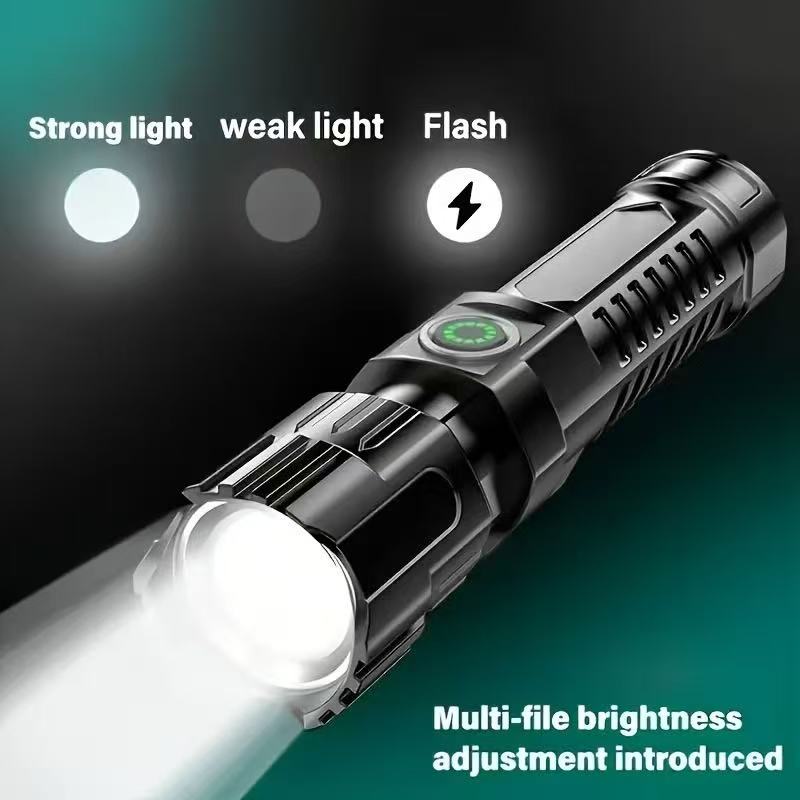 새로운 고출력 LED 손전등 USB 충전식 토치 내장  - Outdoor Lighting Battery Operated 리뷰 및 가격