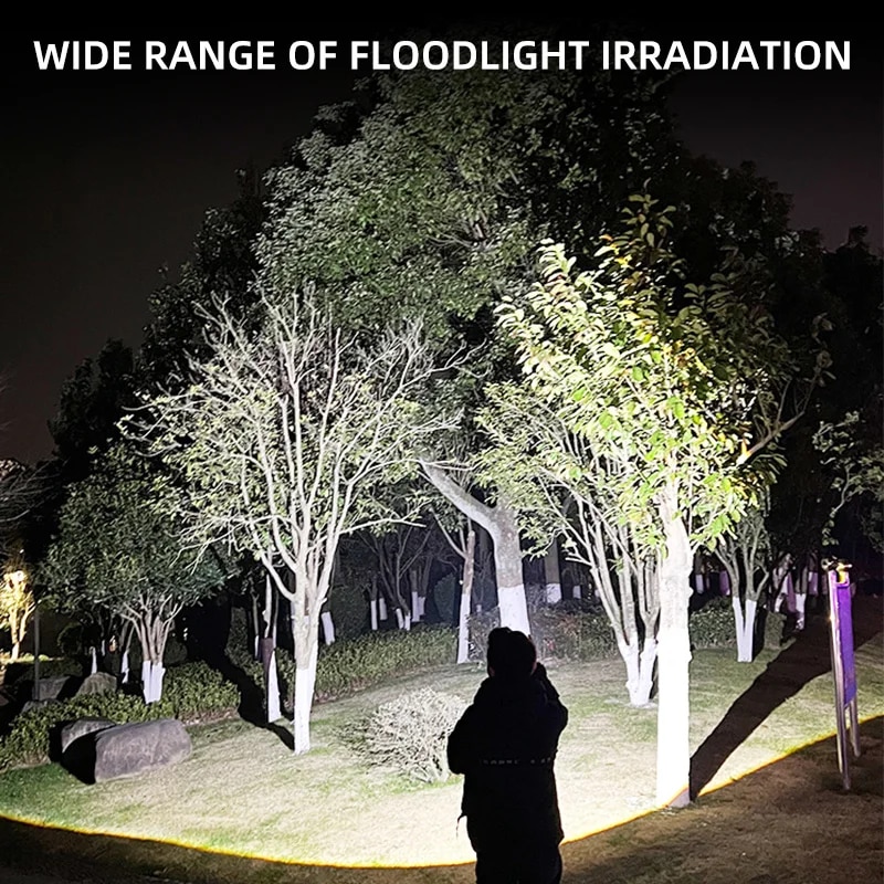 슈퍼 밝은 손전등 USB 충전식 LED 장거리 전술 토 - Outdoor Lighting The Range 리뷰 및 가격