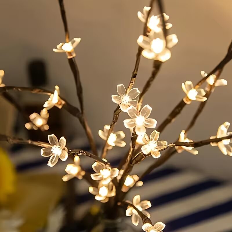 1/2PC 20LED 벚꽃 나무 가지 조명 실내외 홈  - Outdoor Lighting Lamp 리뷰 및 가격