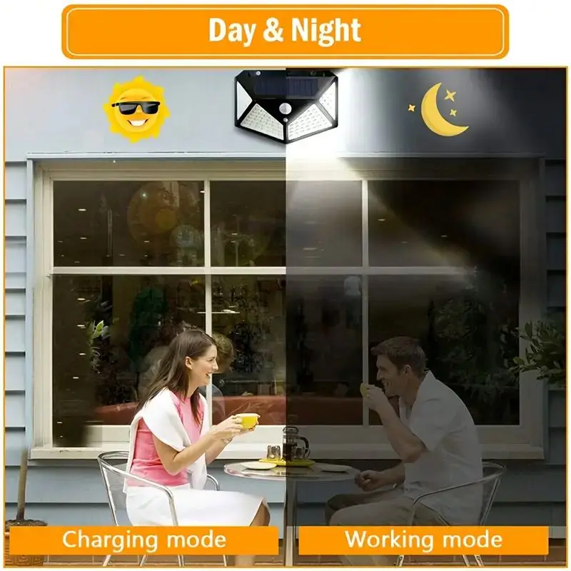 100LED 야외 태양광 정원등, 모션 센서 방수 태양 - Outdoor Lighting Lamp 리뷰 및 가격