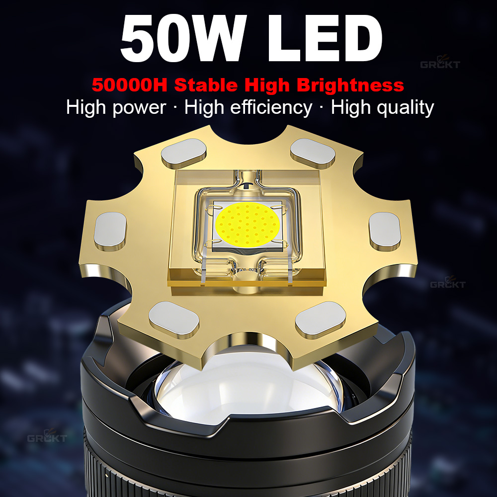 80000CD 가장 강력한 LED 손전등 고출력 전술  - Outdoor Lighting Diy 리뷰 및 가격