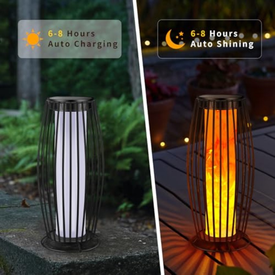태양광 야외 플로어 램프 깜박이는 불꽃 태양광 야외 조 - Outdoor Lighting Lamp 리뷰 및 가격
