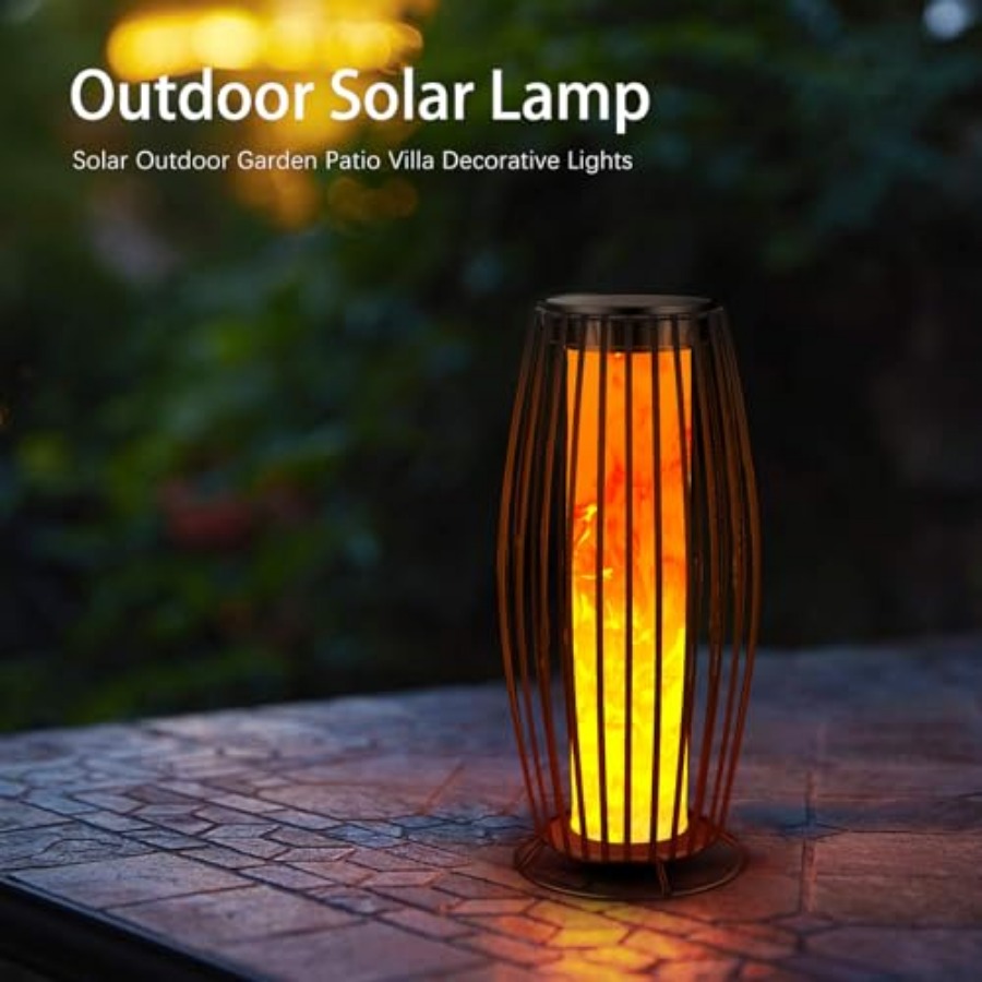 태양광 야외 플로어 램프 깜박이는 불꽃 태양광 야외 조 - Outdoor Lighting Lamp 리뷰 및 가격