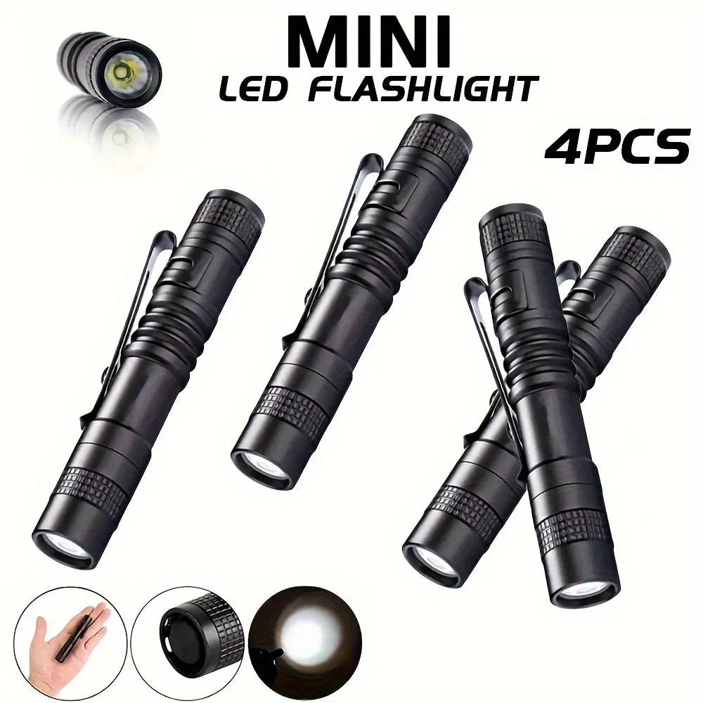1-4PCS 미니 휴대용 LED 펜 라이트 포켓 야외  - Outdoor Lighting Bollards 리뷰 및 가격