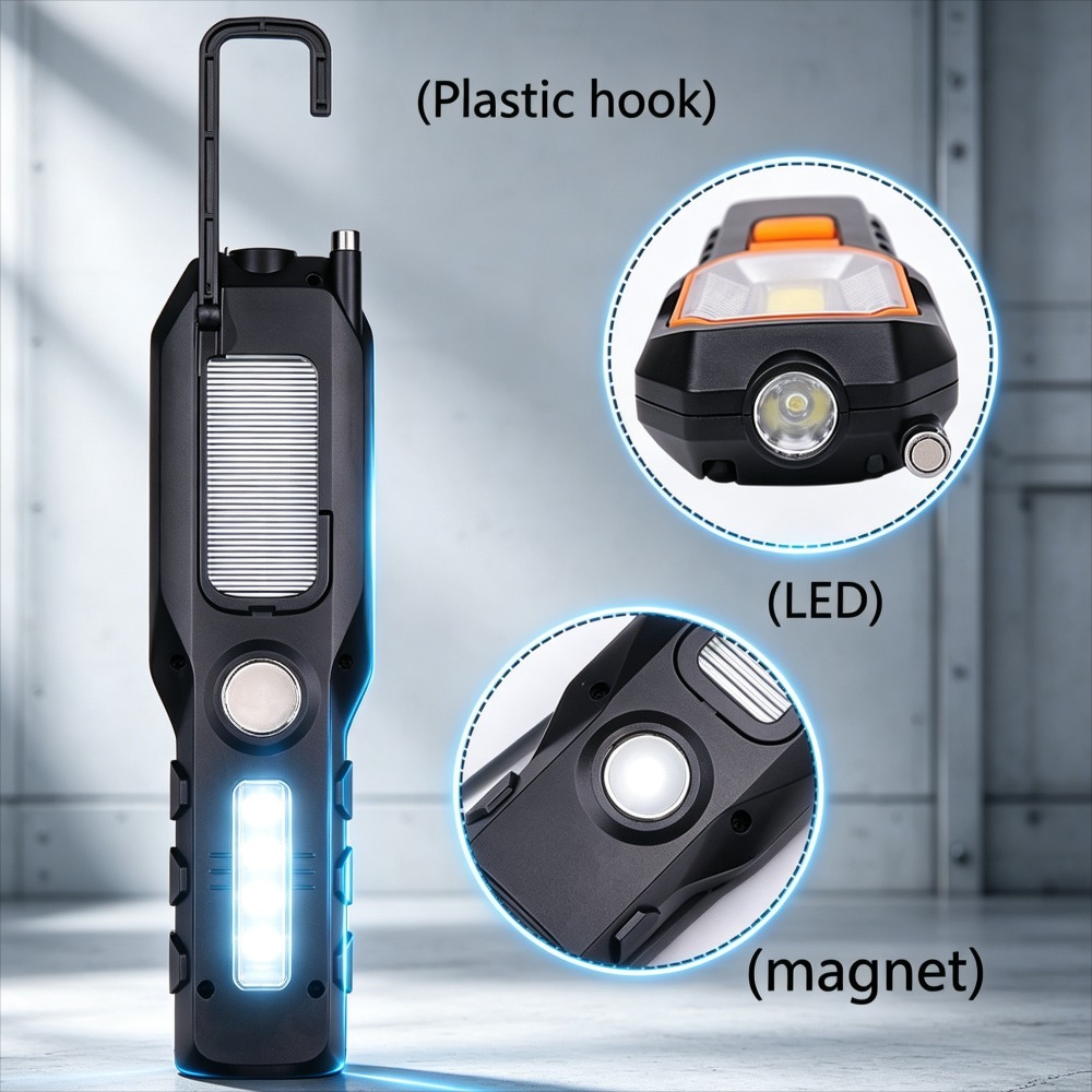 새로운 LED 작업등 내장 배터리 USB 충전식 자석  - Outdoor Lighting Electric 리뷰 및 가격