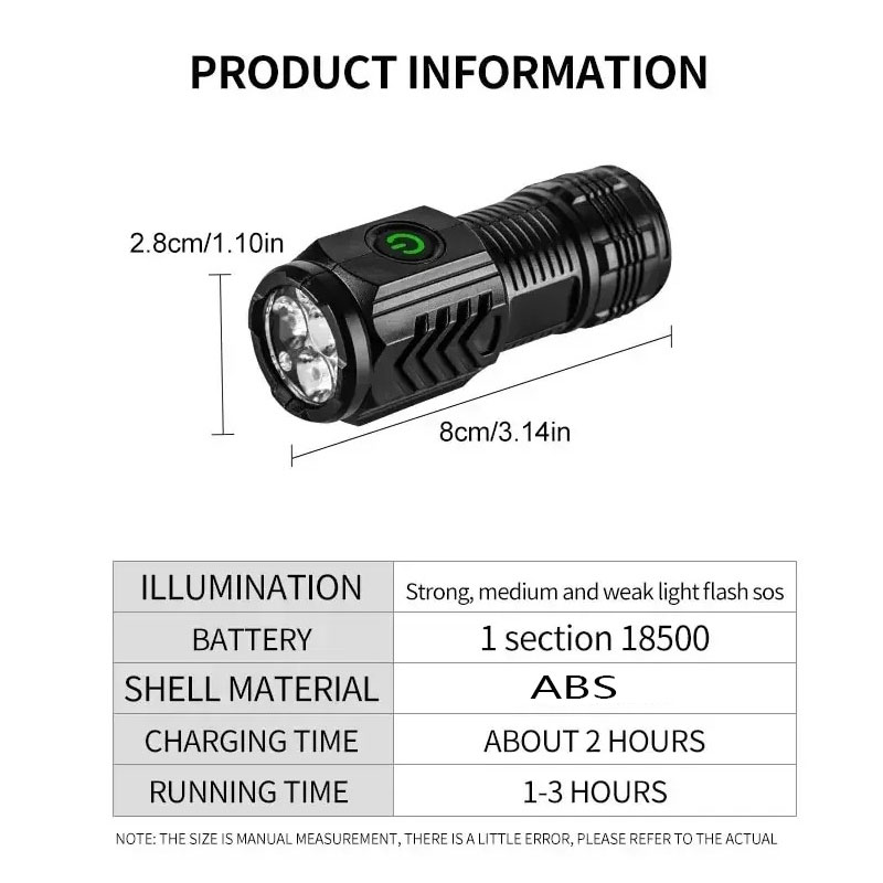 펜 클립이 있는 미니 3LED 손전등, 야간 산책, 휴 - Outdoor Lighting Diy 리뷰 및 가격