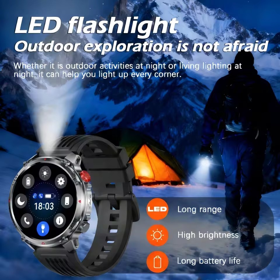 신형 남성용 아웃도어 군용 스마트워치 1100mAh 대 - Outdoor Lighting Battery Operated 리뷰 및 가격