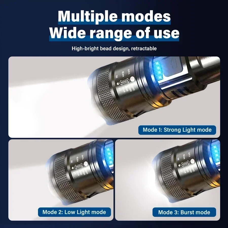 전술용 LED 손전등 2000LM USB 충전식 방수  - Outdoor Lighting Diy 리뷰 및 가격