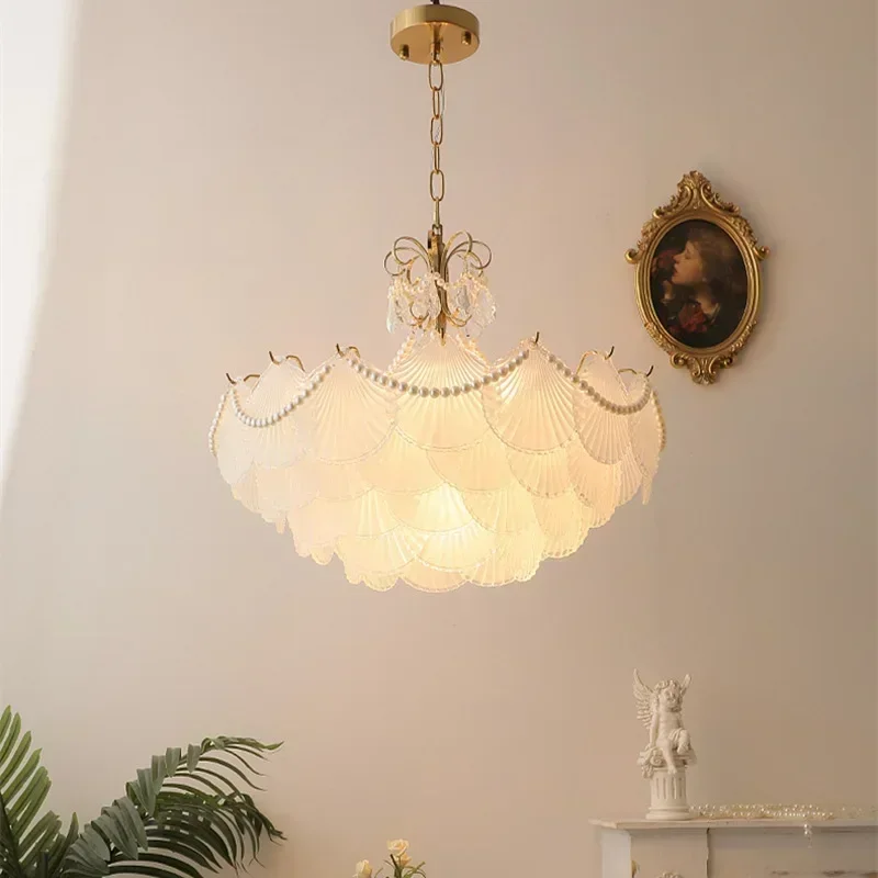 모던 LED 조명 고정장치 아트, 프랑스 쉘, 유리 펜 - Outdoor Lighting Pendant 리뷰 및 가격