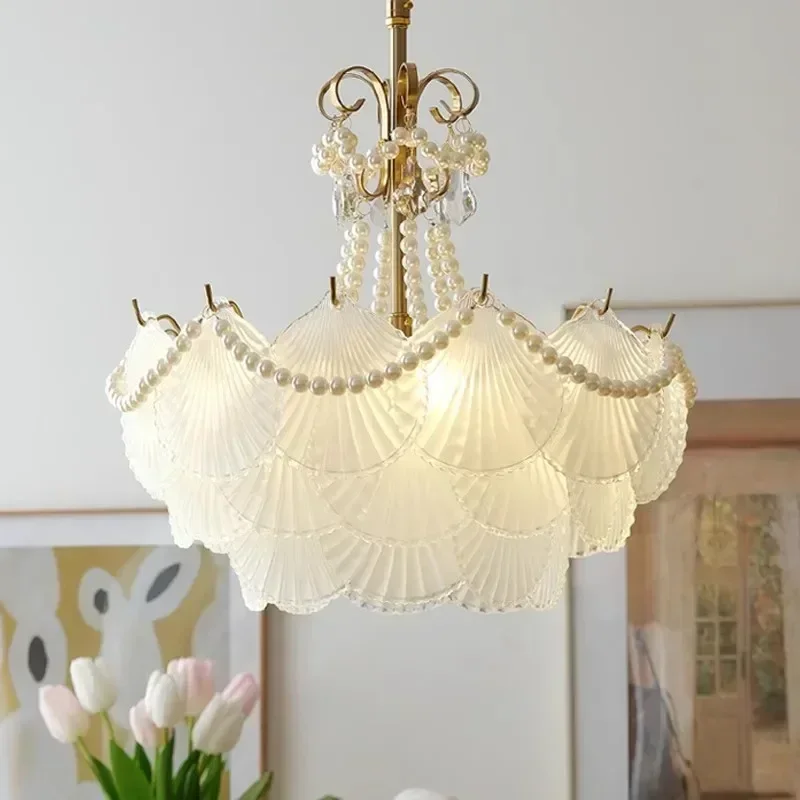 모던 LED 조명 고정장치 아트, 프랑스 쉘, 유리 펜 - Outdoor Lighting Pendant 리뷰 및 가격