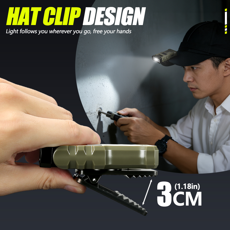 400LM USB C 헤드램프, 자석 클립온 충전식 작 - Outdoor Lighting Diy 리뷰 및 가격